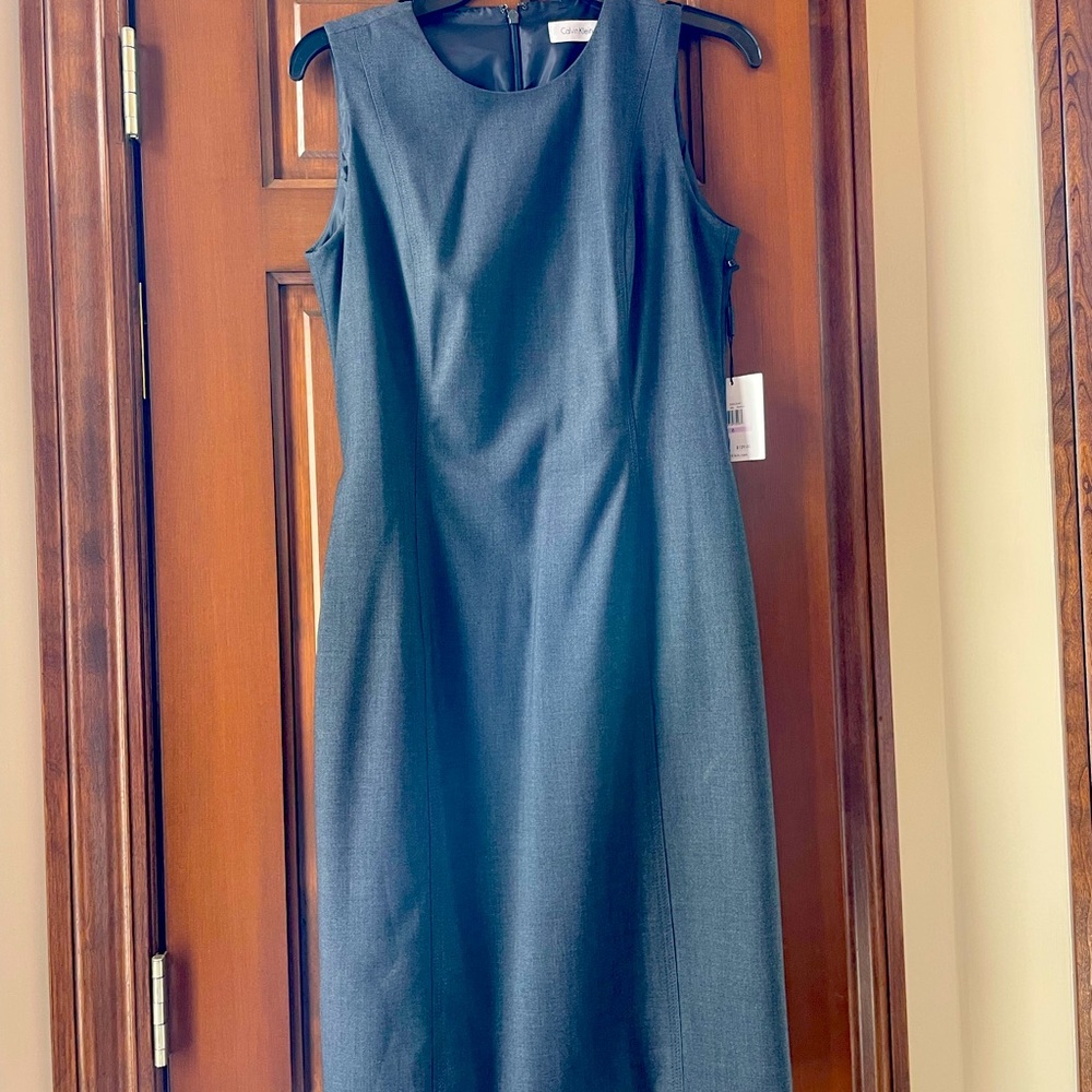 Calvin Klein, new with tags, charcoal work dress